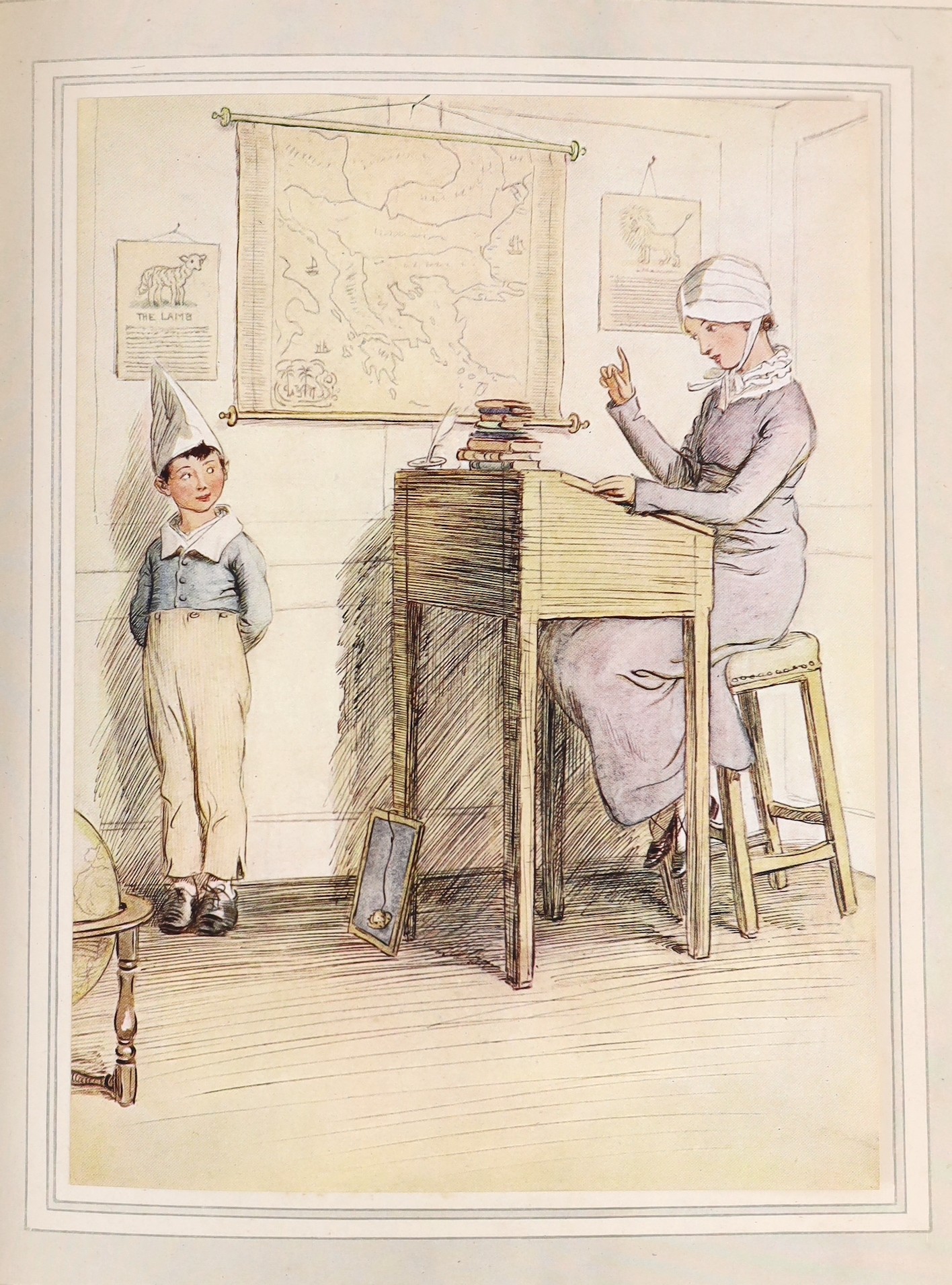 Barrie, J.M - Quality Street, illustrated by Hugh Thomson, with 22 tipped-in colour plates, 4to, lilac cloth gilt, Hodder and Stoughton, London, 1901